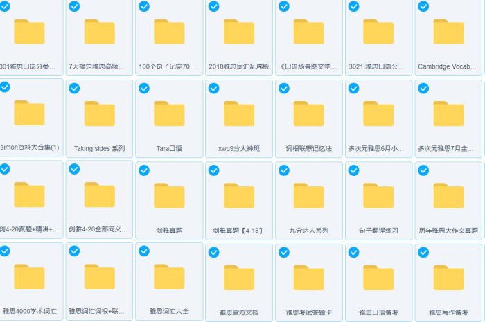 【免费分享】雅思全套课程网盘&百度网盘雅思资源